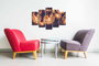 Wallity Cuadro Decorativo en Lienzo de 5 Piezas 5PUC-068